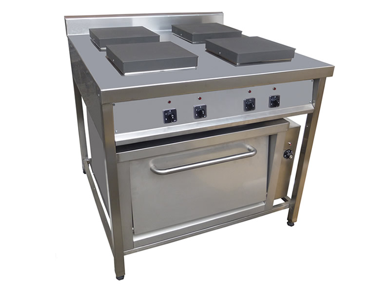 Cocina  Electrica <br>04 Hornillas con Horno